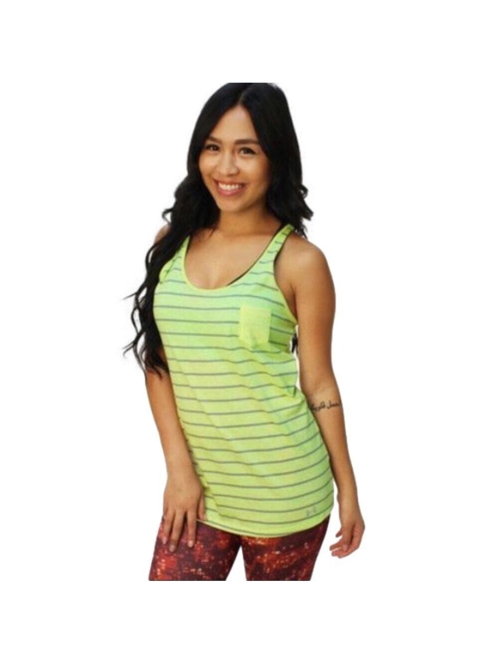 Under Armour Neon Yellow Heat Gear Loose Fit Tank Top